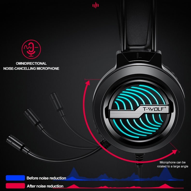 Stereo Bass Surround Wired Over-ear Gaming Headset with Mic & Soft Earmuffs for Windows / Mac