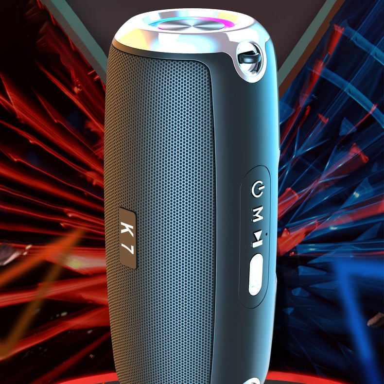 Bluetooth 5.0 Wireless Stereo Bass Surround Portable Speaker with Cool RGB Lights & AUX / TF / USB