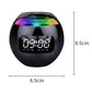 Bluetooth 5.0 Wireless Stereo Bass Surround Cute Portable Speaker with Colorful LED Lights & Alarm Clock