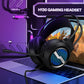 Stereo Bass Surround Wired Over-ear Gaming Headset with Mic & Soft Earmuffs for Windows / Mac