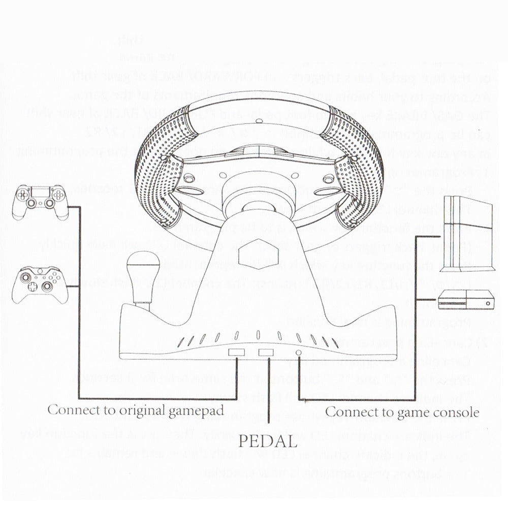 180° Universal Gaming Racing Wheel with Shifter & Pedals for PS3 / PS4 / PC / Xbox One / Switch