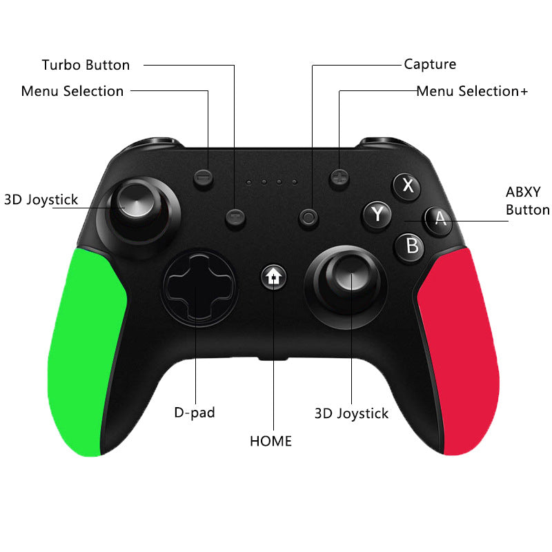 Bluetooth Wireless Rechargeable Gaming Controller for PC, Switch, Android & iOS