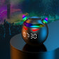 Bluetooth 5.0 Wireless Stereo Bass Surround Portable Speaker with Cool LED Lights & Alarm Clock