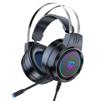 7.1 Stereo Bass Surround USB Wired Over-ear Gaming Headset with Mic and Cool Backlit for PC