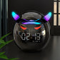 Bluetooth 5.0 Wireless Stereo Bass Surround Portable Speaker with Cool LED Lights & Alarm Clock