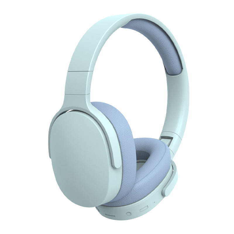 Bluetooth 5.0 Wireless Stereo Bass Surround Macaron Color Headset with Soft Earmuffs for Win / Mac