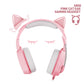 Stereo Bass Surround Wired Cute Cat Ear Gaming Headset with Mic & Soft Earmuffs for Win / Mac / PS4