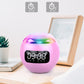 Bluetooth 5.0 Wireless Stereo Bass Surround Cute Portable Speaker with Colorful LED Lights & Alarm Clock