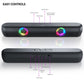 Bluetooth 5.0 Wireless Stereo Bass Surround Speaker with RGB Multi-Colors Rhythm Lights & AUX/TF/USB