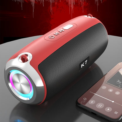 Bluetooth 5.0 Wireless Stereo Bass Surround Portable Speaker with Cool RGB Lights & AUX / TF / USB