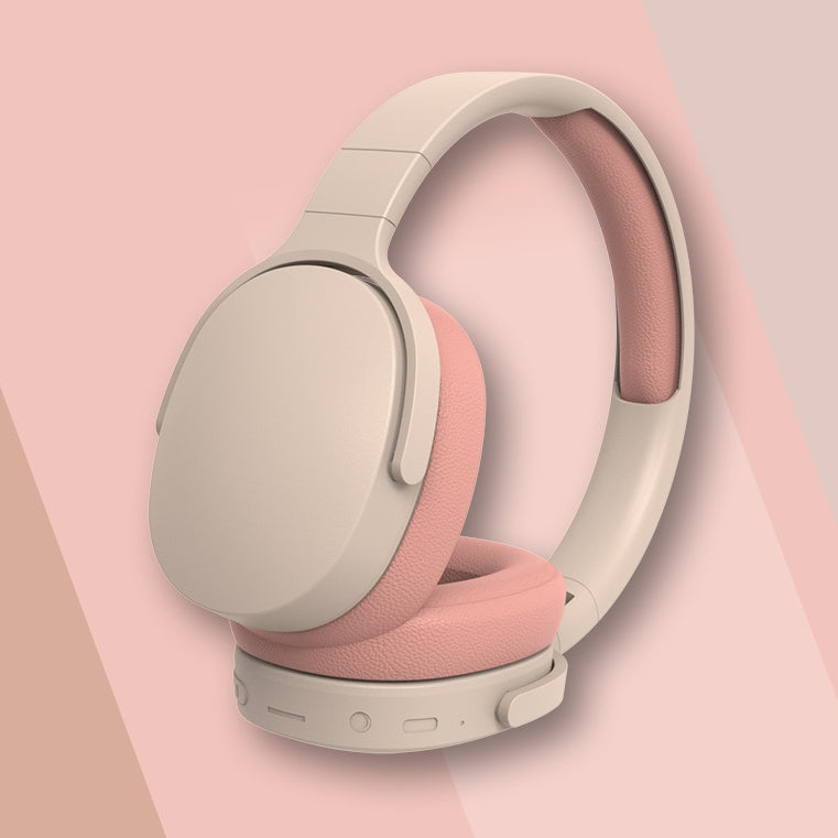 Bluetooth 5.0 Wireless Stereo Bass Surround Macaron Color Headset with Soft Earmuffs for Win / Mac