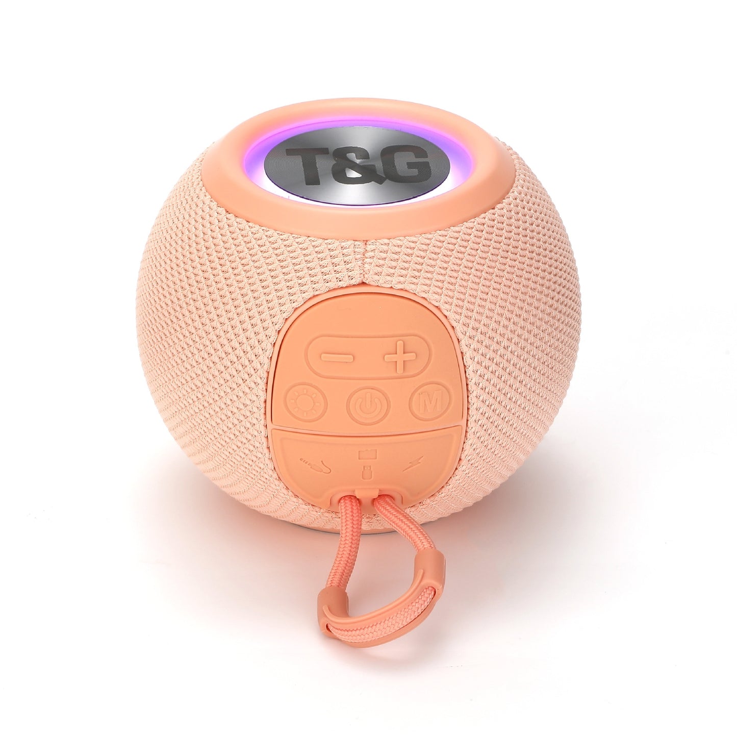 Bluetooth 5.0 Wireless Stereo Bass Surround Cute Speaker with Colorful LED Light & AUX / TF / USB