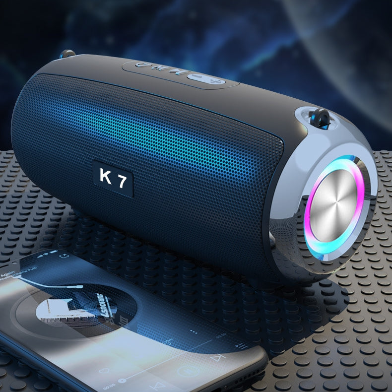 Bluetooth 5.0 Wireless Stereo Bass Surround Portable Speaker with Cool RGB Lights & AUX / TF / USB