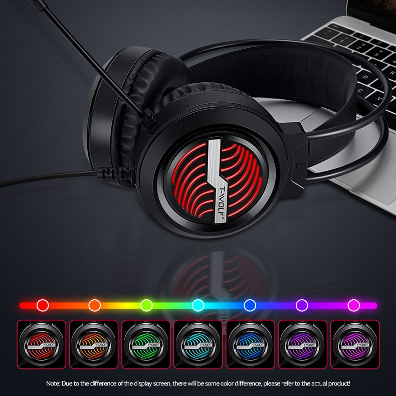 Stereo Bass Surround Wired Over-ear Gaming Headset with Mic & Soft Earmuffs for Windows / Mac