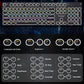 Spill Resistant Wired 104 Keys Gaming Keyboard with Multimedia Keys & RGB Backlit for Win / Mac