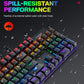 Anti-ghosting Spill Resistant Wired 104 Keys Gaming Keyboard with RGB Backlit for Windows / Mac