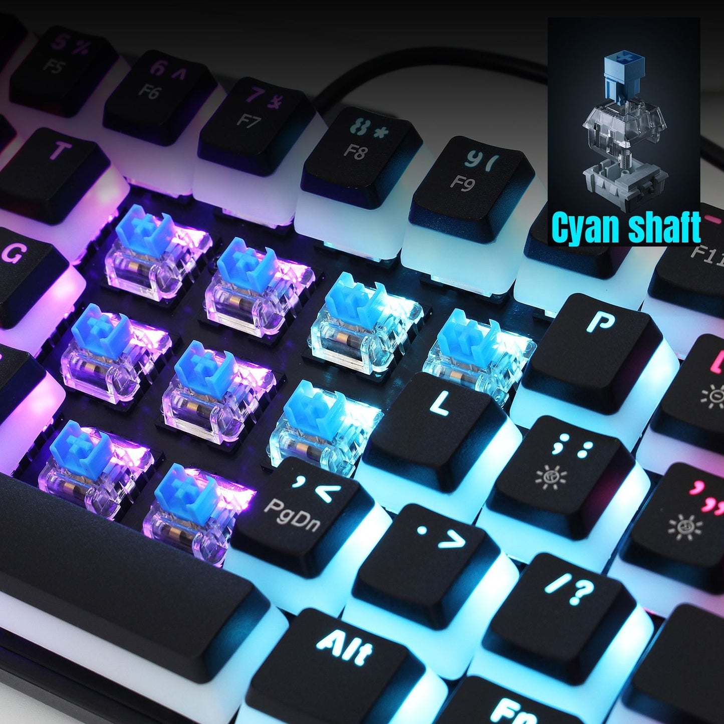 Anti-ghosting Ultra Compact 61 Keys Wired Gaming Keyboard with Colorful Backlit for Windows / Mac