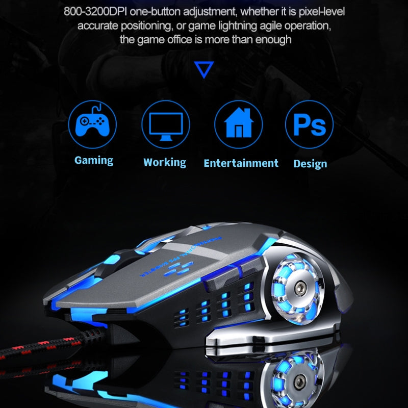 High Precision Wired Gaming Mouse with Chroma RGB Backlit & Macro Buttons for Windows / Mac