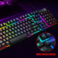 Gaming Set - 104 Keys Wired Keyboard with Rainbow Backlit + 1600 DPI Gaming Mouse Combo