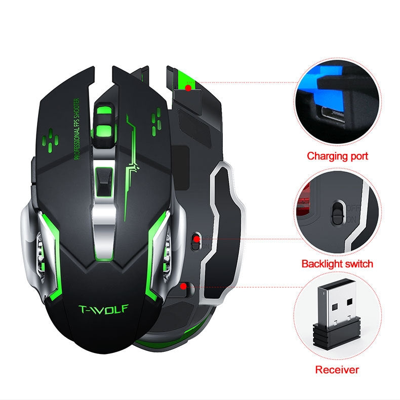 New Arrival | High Precision Wireless Optical Gaming Mouse with Chroma RGB Backlight for Windows / Mac