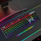 Anti-ghosting Spill Resistant Wired 104 Keys Gaming Keyboard with RGB Backlit for Windows / Mac