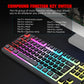 Anti-ghosting 104 Keys Membrane Wired Keyboard with RGB Backlit + 7D 3600 DPI Gaming Mouse Combo