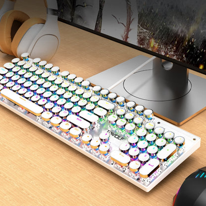 Spill Resistant Wired 104 Keys Gaming Keyboard with Multimedia Keys & RGB Backlit for Win / Mac