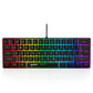 Anti-ghosting Ultra Compact 61 Keys Wired Membrane Keyboard with RGB Backlit for Windows/Mac