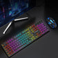 Spill Resistant 104 Keys Wired Keyboard with Rainbow Backlit + 1000 DPI Gaming Mouse Combo