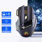 2.4GHz & Bluetooth 5.1 Wireless Mute Gaming Mouse with RGB Backlight & Fire Button for Win / Mac