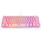 Anti-ghosting Ultra Compact 61 Keys Wired Membrane Keyboard with RGB Backlit for Windows/Mac