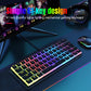 Anti-ghosting Ultra Compact 61 Keys Wired Gaming Keyboard with Colorful Backlit for Windows / Mac