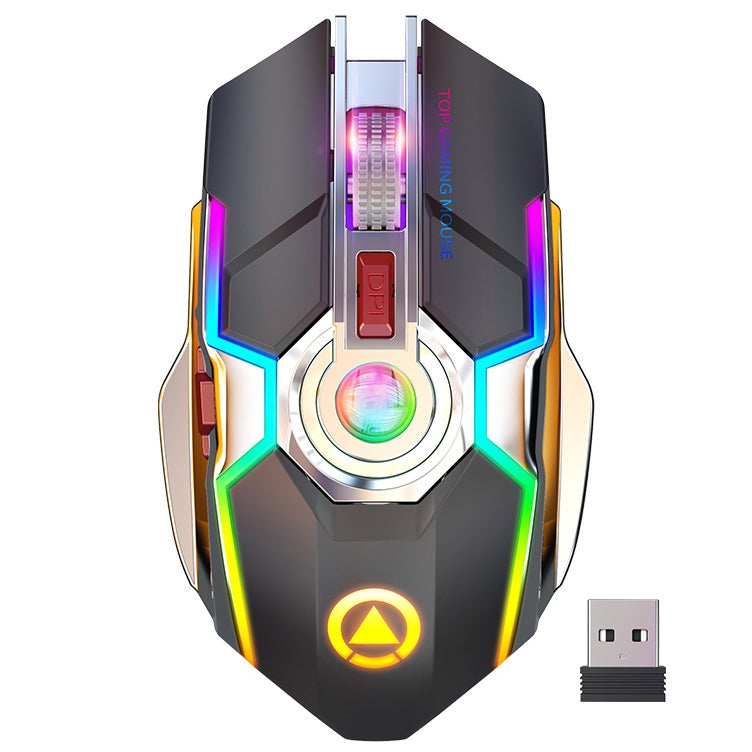 2.4GHz Wireless Optical Gaming Mouse with RGB Backlight & Mute Buttons for Windows/Mac