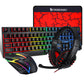 4-In-1 104 Keys Wired Gaming Keyboard + Headset + 1200 DPI Mouse + Mousepad Combo