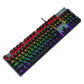 Anti-ghosting Spill Resistant Wired 104 Keys Gaming Keyboard with RGB Backlit for Windows / Mac