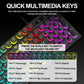 Spill Resistant Wired 104 Keys Gaming Keyboard with Multimedia Keys & Rainbow Backlit for Win/Mac