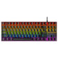 Anti-ghosting Spill Resistant Compact 87 Keys Wired Gaming Keyboard with RGB Backlit for Windows / Mac