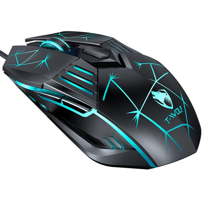 High Precision Ergonomic Wired Gaming Mouse with Chroma RGB Backlight for Windows PC Gamers