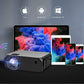 Full HD 1080P Supported Projector, Compatible with iOS, Android, VGA, AV, HDMI, USB, SD Card