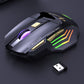 2.4GHz & Bluetooth 5.1 Wireless Mute Gaming Mouse with RGB Backlight & Fire Button for Win / Mac