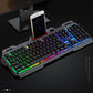 Durable Metal Panel Spill Resistant Wired 104 Keys Gaming Keyboard with Colorful Backlit for Windows