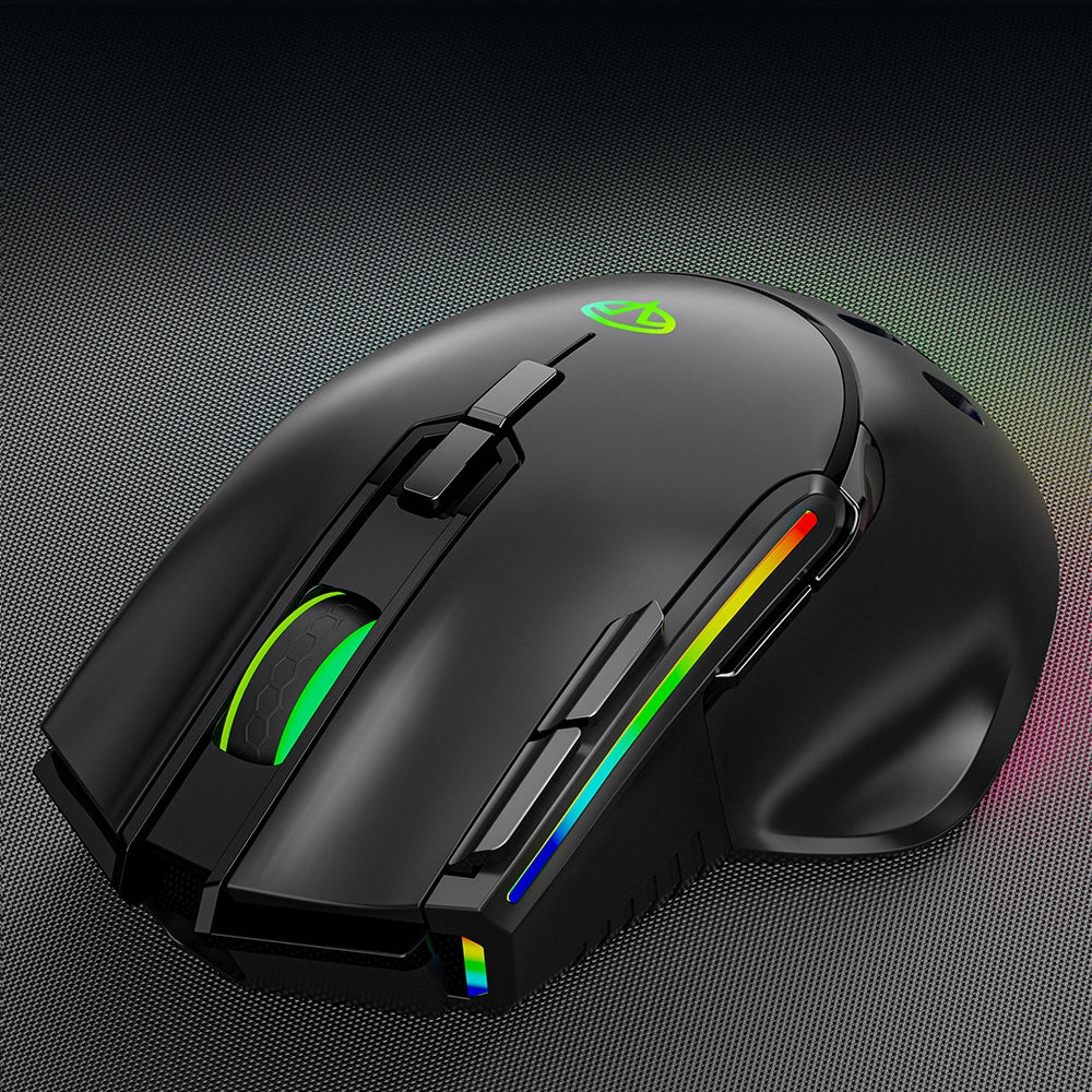 2.4GHz Wireless Optical Gaming Mouse with RGB Backlight & Fire Button for Windows/Mac