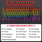 Anti-ghosting Spill Resistant Compact 87 Keys Wired Gaming Keyboard with RGB Backlit for Windows / Mac