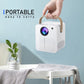 Portable Full HD 1080P Supported Projector with Handle, Compatible with Phone, HDMI, AV, USB, TF