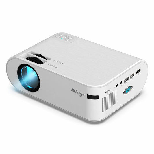 Portable Full HD 1080P Supported Movie Projector Compatible with Phone, HDMI, VGA, AV, USB, TF