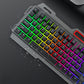 Durable Metal Panel Spill Resistant Wired 104 Keys Gaming Keyboard with Colorful Backlit for Windows