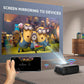 Full HD 1080P Supported Projector, Compatible with iOS, Android, VGA, AV, HDMI, USB, SD Card