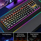 Anti-ghosting Spill Resistant Compact 87 Keys Wired Gaming Keyboard with RGB Backlit for Windows / Mac