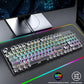 Spill Resistant Wired 104 Keys Gaming Keyboard with Multimedia Keys & RGB Backlit for Win / Mac