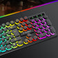 Spill Resistant 104 Keys Wired Keyboard with Rainbow Backlit + 1000 DPI Gaming Mouse Combo